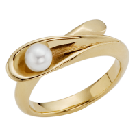 14K YELLOW GOLD AND PEARL RING