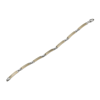 STERLING SILVER AND GOLD BRACELET