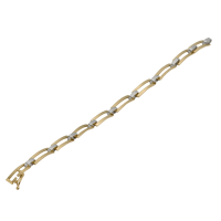 14K YELLOW AND WHITE GOLD BRACELET