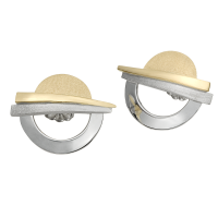 BOUCLES D'OREILLES ARGENT 925 ET OR