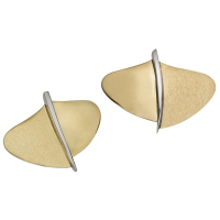 BOUCLES D'OREILLES ANNEAUX ARGENT 925 ET OR